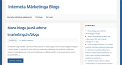 Desktop Screenshot of blogs.svmarketing.lv