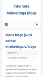 Mobile Screenshot of blogs.svmarketing.lv